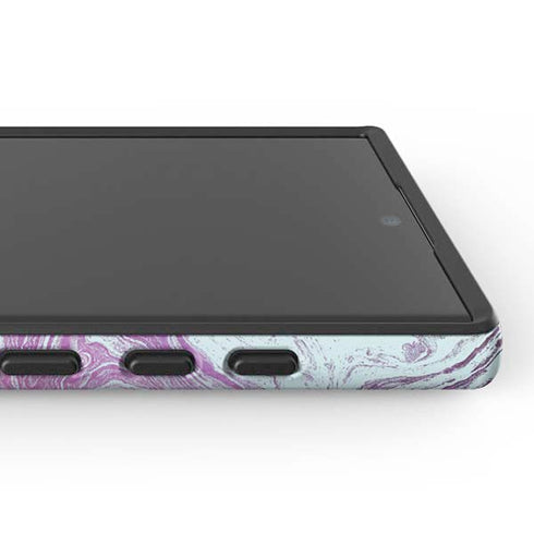 Blue and Purple Marble Galaxy S25 Ultra Impact Case